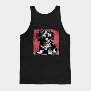 Retro Art Havanese Dog Lover Tank Top